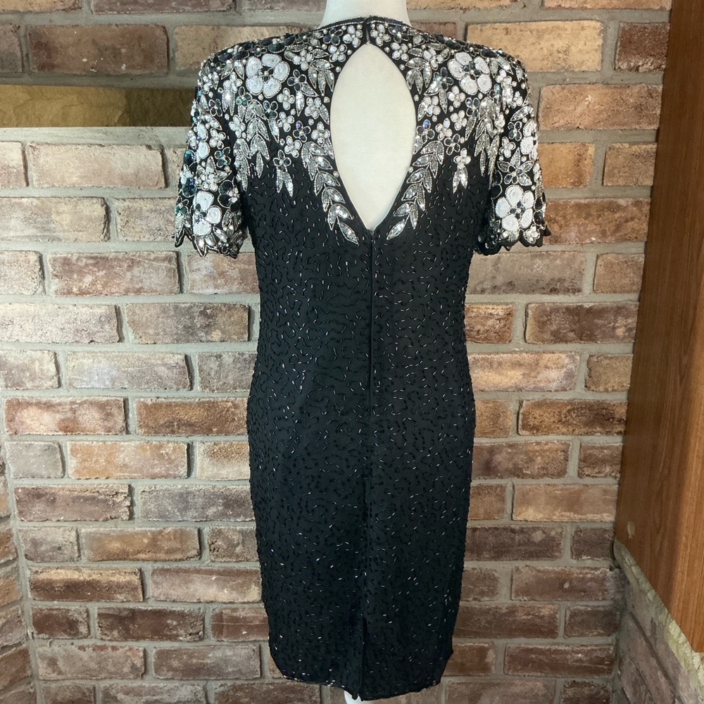 STENAY Vintage Beaded Silk Cocktail Dress - Picture 3 of 15